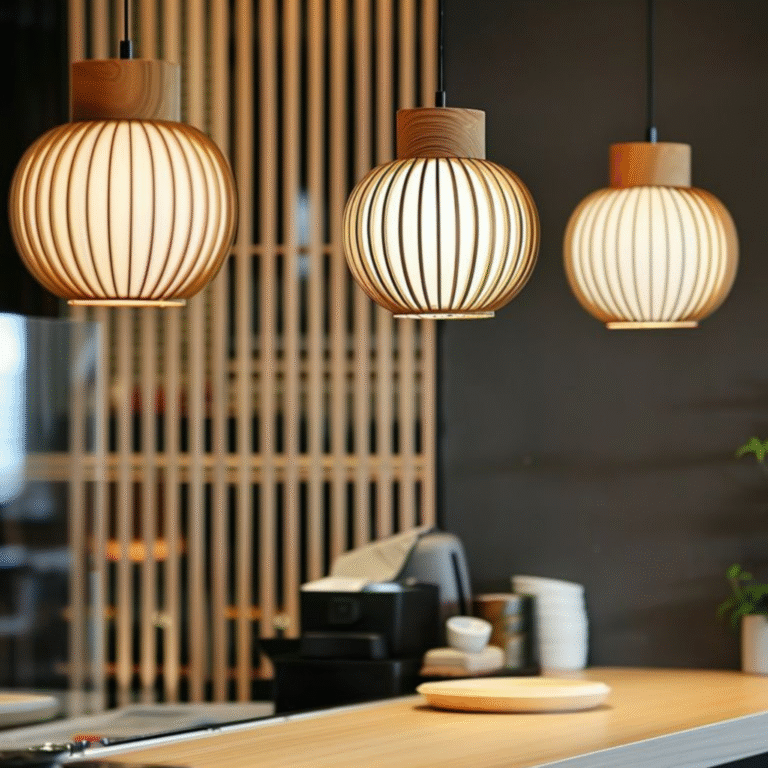Wood panel dan lampu satuu