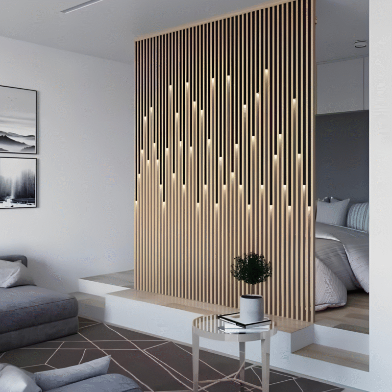 Wood panel dan lampu duaa