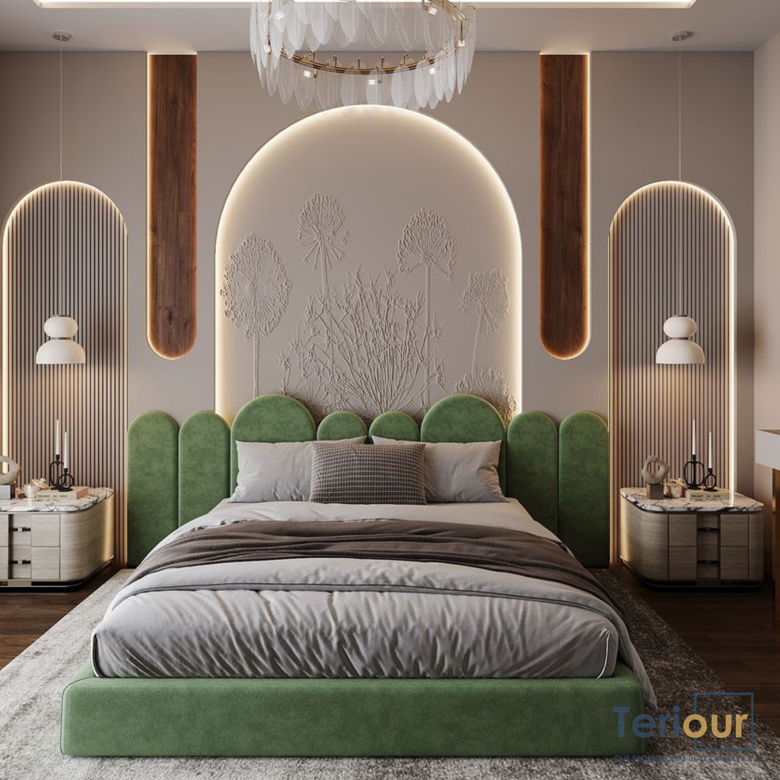 Wood panel kamar tidur dua
