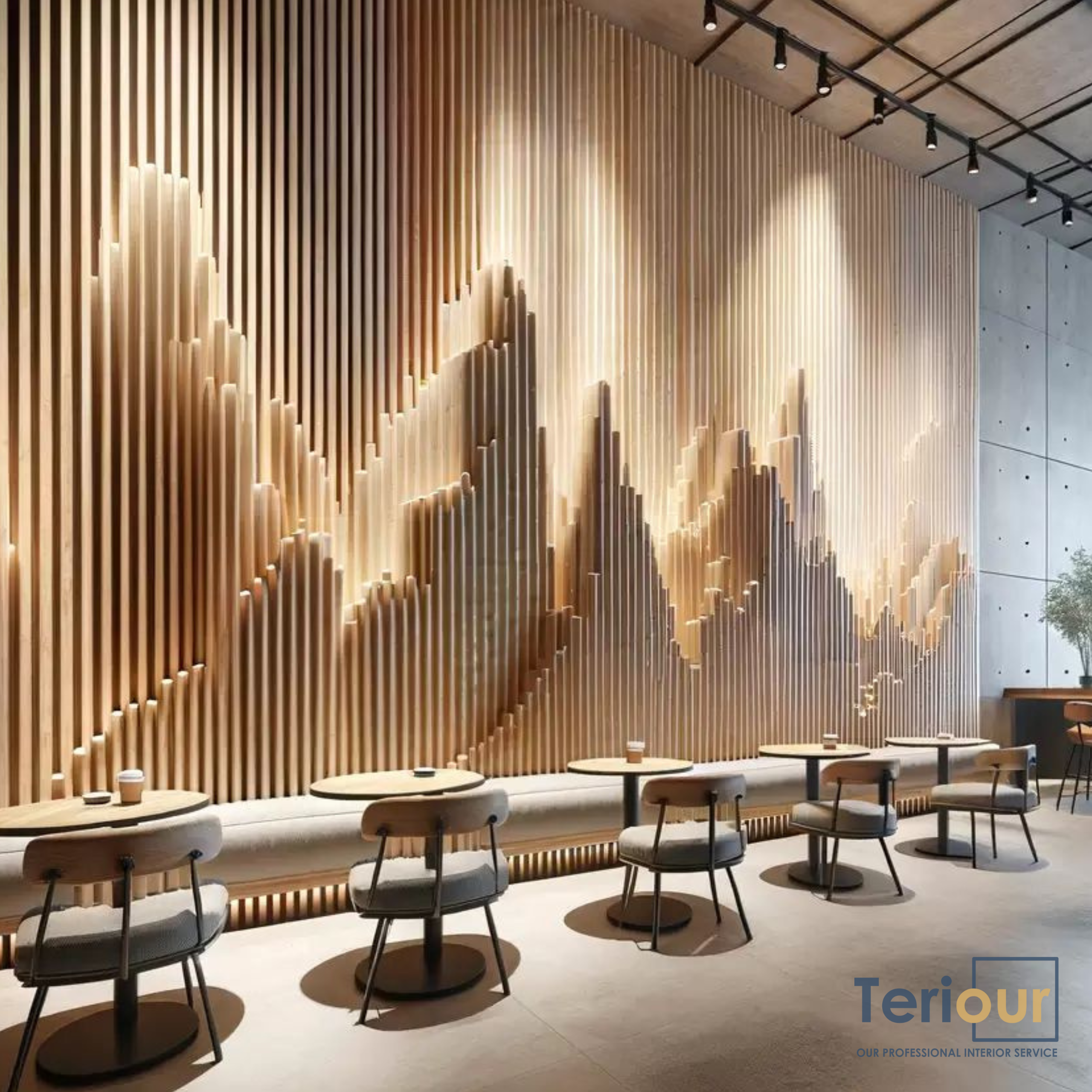 Wood panel dan lampu gambar dua