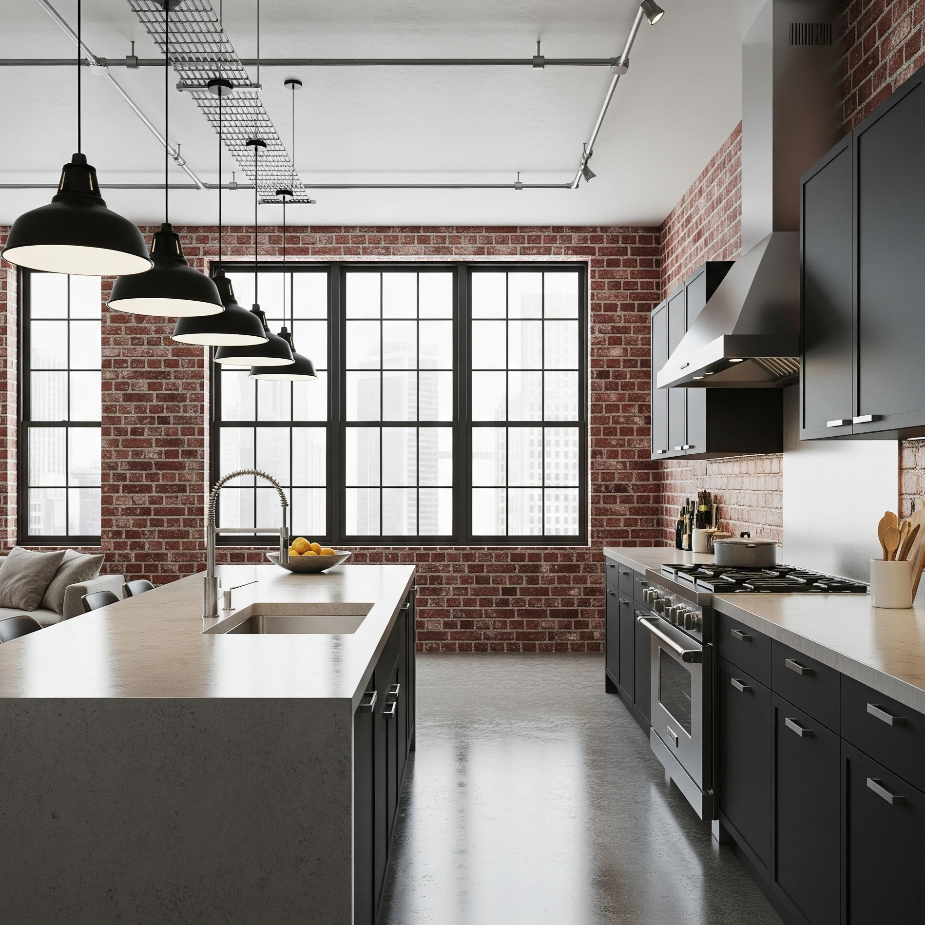 Kitchen Set Terbuka Industrial Modern 1x1