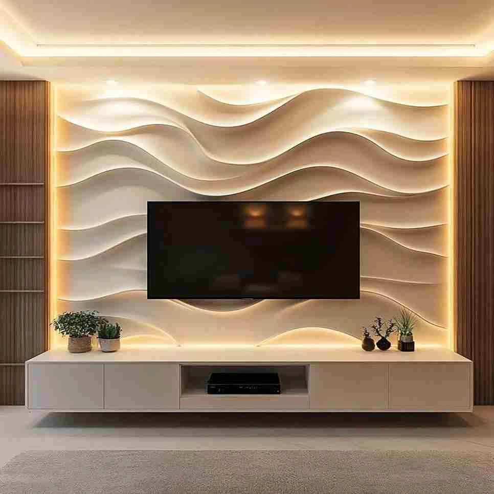 backdrop pvc motif 3d geometris