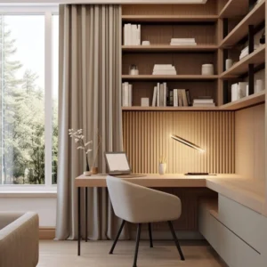 wood panel ruang kerja satu