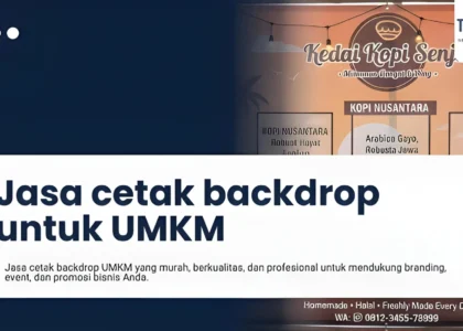 Jasa cetak backdrop untuk UMKM
