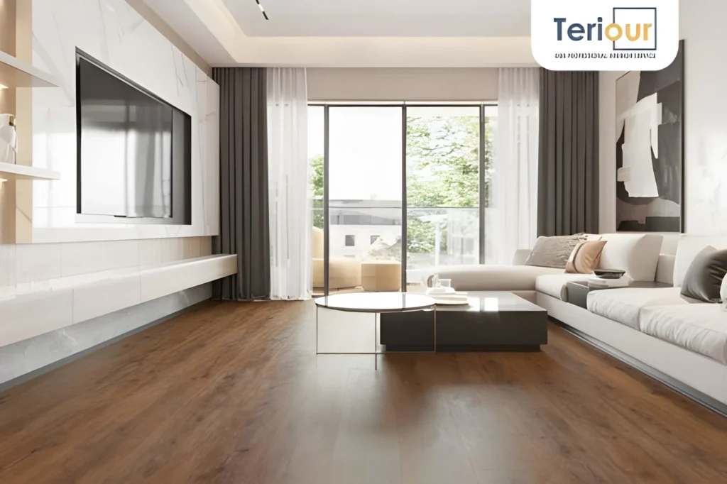 lantai vinyl ruang tamu minimalis