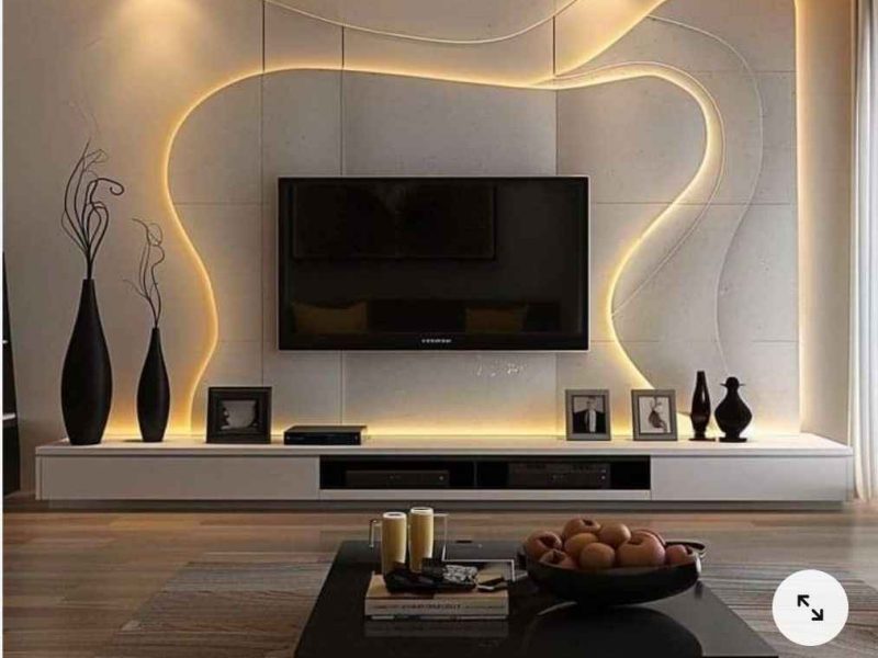 Backdrop TV dengan LED Ambient​